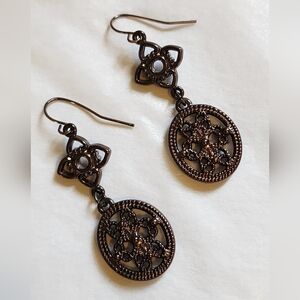 Elegant Bronze Dangle Earrings